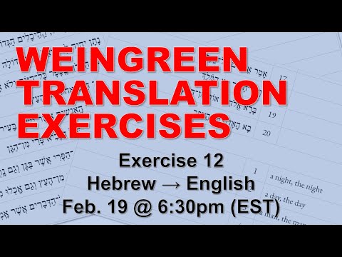 [LIVE] Weingreen – Exercise 12