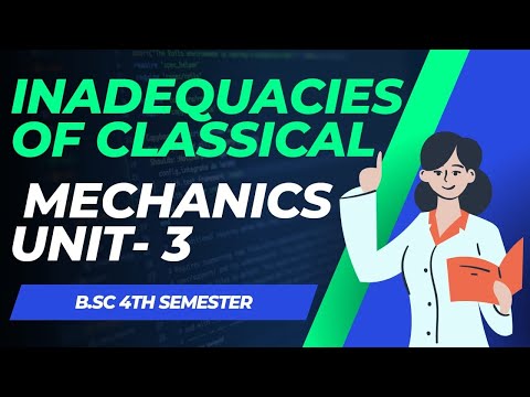 Part – 1|BSc 4th semester Unit -3 //learning//study//physics//Inadequacies of classical mechanics